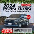 2024 Toyota Avanza E AT